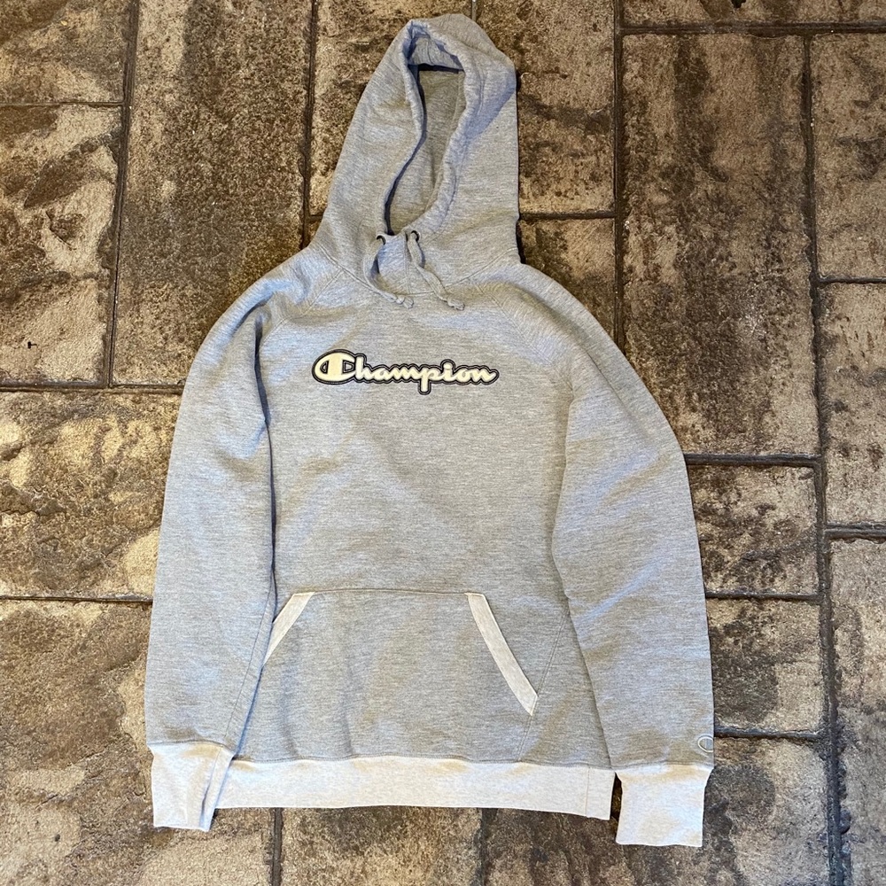 CHAMPION GREY HOODIE SIZE MEDIUM